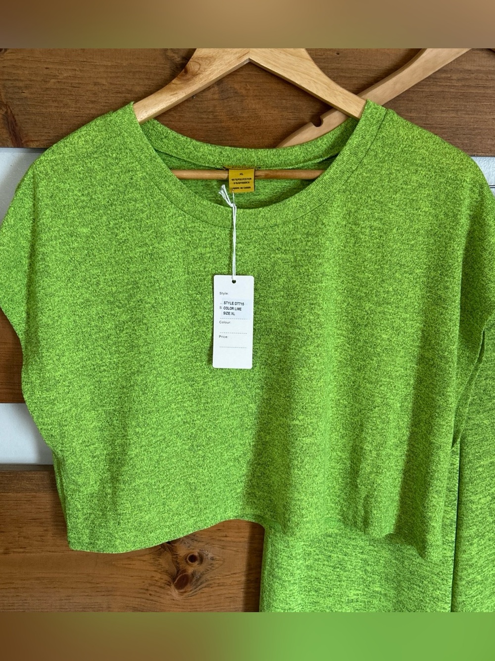 NWT Daisy Casual Women's Wide Leg Lounge Pants & Crop Top Set Lime Green Size XL - Picture 2 of 15